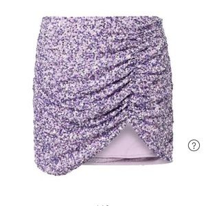 Retrofete sequin lilac skirt NWT